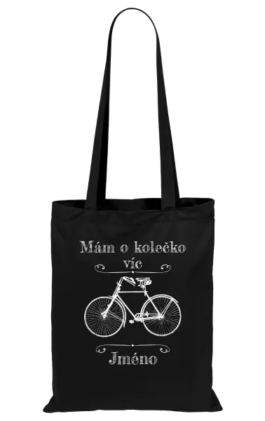 Látková taška Mám o kolečko víc se jménem
