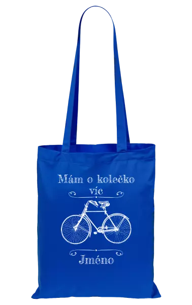 Látková taška Mám o kolečko víc se jménem