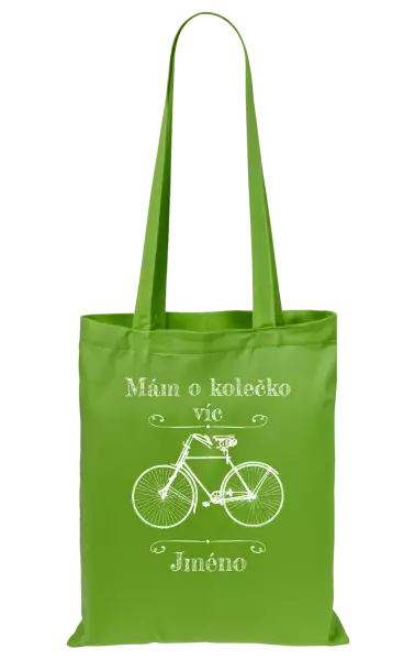 Látková taška Mám o kolečko víc se jménem