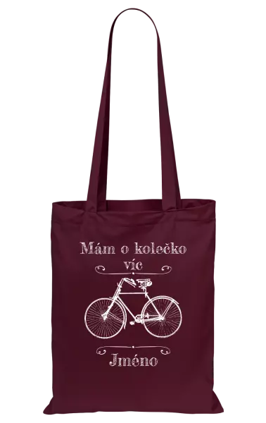 Látková taška Mám o kolečko víc se jménem