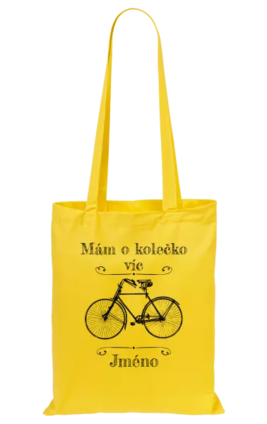 Látková taška Mám o kolečko víc se jménem