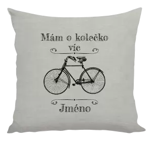 Polštář Mám o kolečko víc se jménem
