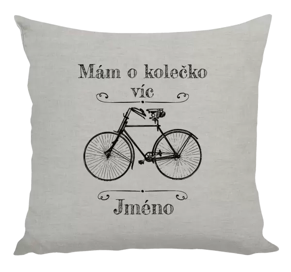 Polštář Mám o kolečko víc se jménem
