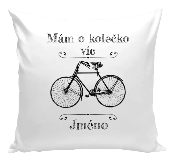 Polštář Mám o kolečko víc se jménem
