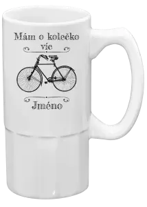 Půllitr Mám o kolečko víc se jménem