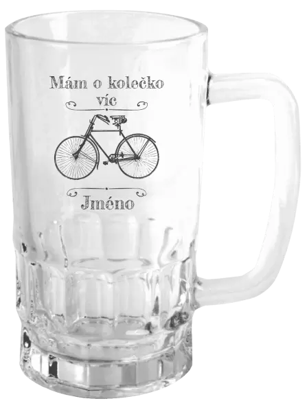 Půllitr Mám o kolečko víc se jménem