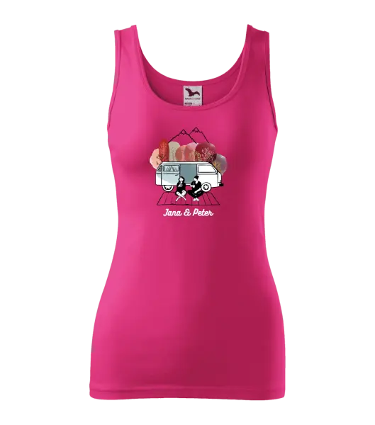 Dámske tielko Podzimní kempování - vlastní jména - kopie