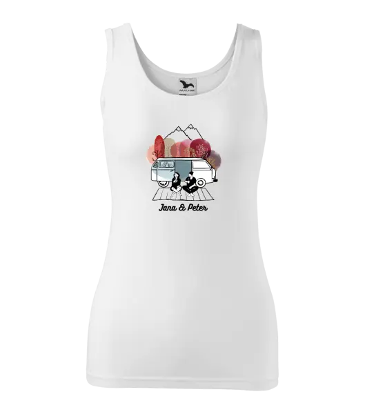 Dámske tielko Podzimní kempování - vlastní jména - kopie