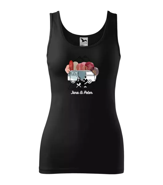 Dámske tielko Podzimní kempování - vlastní jména - kopie