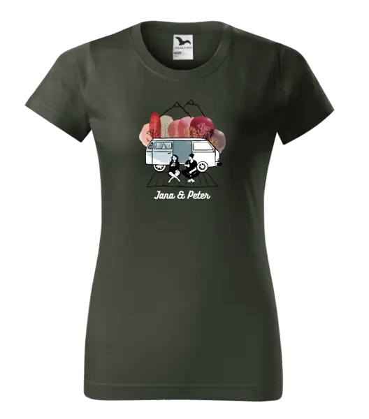 Dámske tričko Podzimní kempování - vlastní jména - kopie