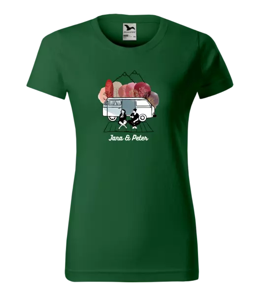 Dámske tričko Podzimní kempování - vlastní jména - kopie