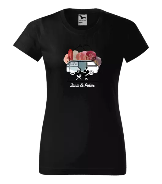 Dámske tričko Podzimní kempování - vlastní jména - kopie