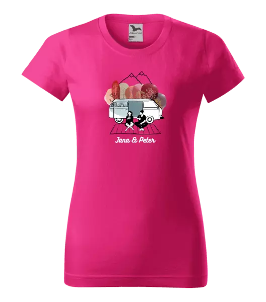 Dámske tričko Podzimní kempování - vlastní jména - kopie