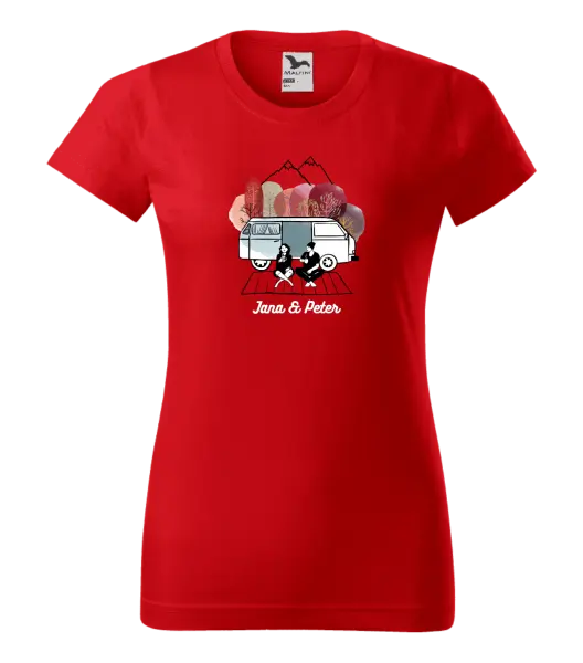 Dámske tričko Podzimní kempování - vlastní jména - kopie