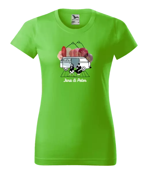 Dámske tričko Podzimní kempování - vlastní jména - kopie