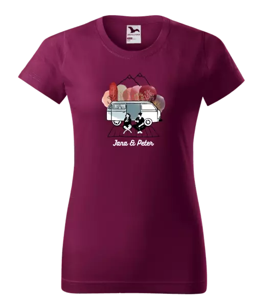 Dámske tričko Podzimní kempování - vlastní jména - kopie