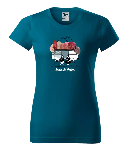 Dámske tričko Podzimní kempování - vlastní jména - kopie