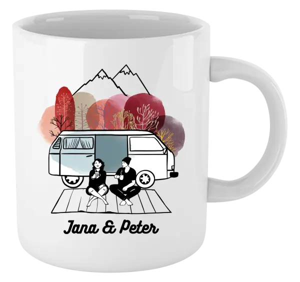 Hrnček Podzimní kempování - vlastní jména - kopie