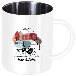 Nerezový hrnček Podzimní kempování - vlastní jména - kopie