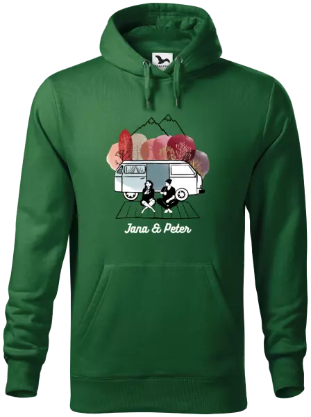 Pánska mikina Podzimní kempování - vlastní jména - kopie