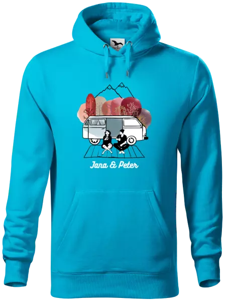 Pánska mikina Podzimní kempování - vlastní jména - kopie