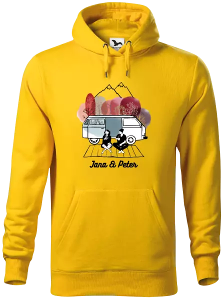 Pánska mikina Podzimní kempování - vlastní jména - kopie