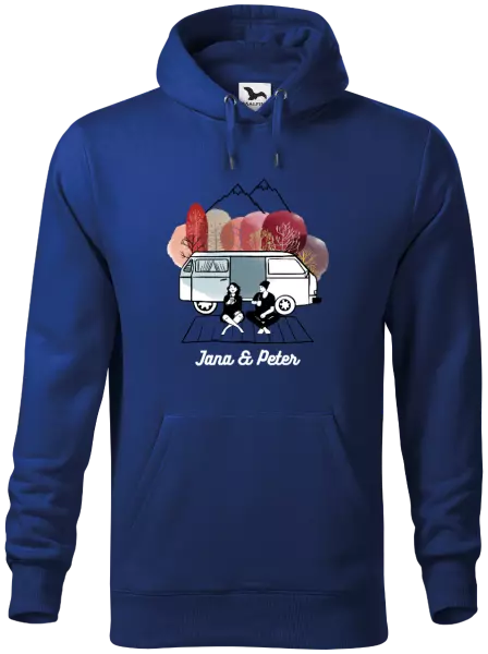 Pánska mikina Podzimní kempování - vlastní jména - kopie