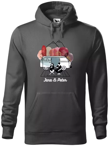 Pánska mikina Podzimní kempování - vlastní jména - kopie