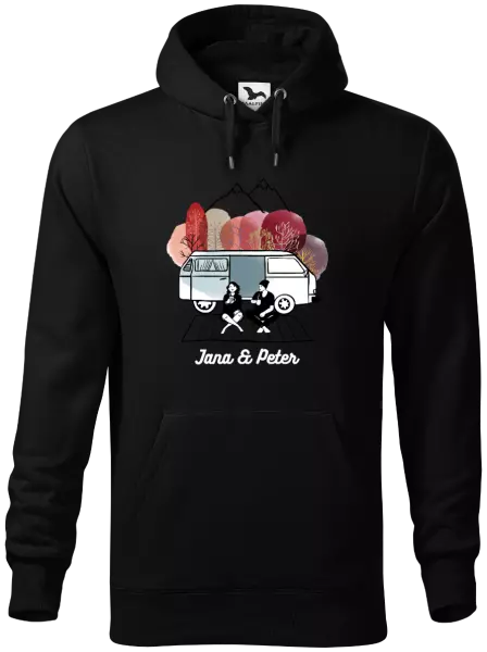 Pánska mikina Podzimní kempování - vlastní jména - kopie