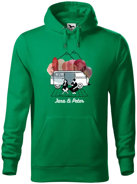 Pánska mikina Podzimní kempování - vlastní jména - kopie