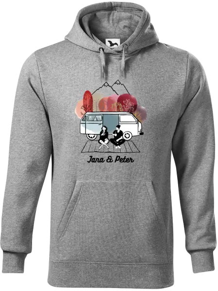 Pánska mikina Podzimní kempování - vlastní jména - kopie