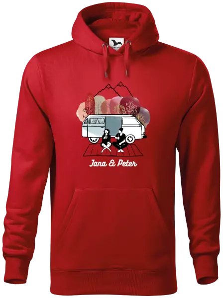 Pánska mikina Podzimní kempování - vlastní jména - kopie