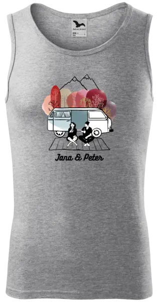 Pánske tielko Podzimné kempovanie - vlastné mená