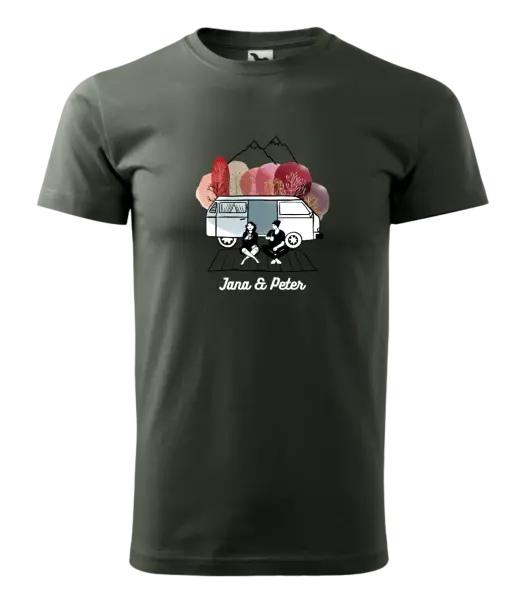 Pánske tričko Podzimní kempování - vlastní jména - kopie