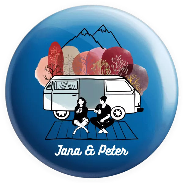 Placka Podzimné kempovanie - vlastné mená