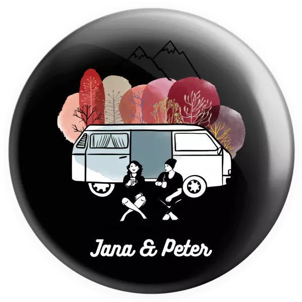 Placka Podzimné kempovanie - vlastné mená