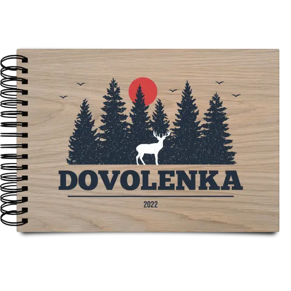 Drevený album s krúžkovou väzbou Dovolenka, rok