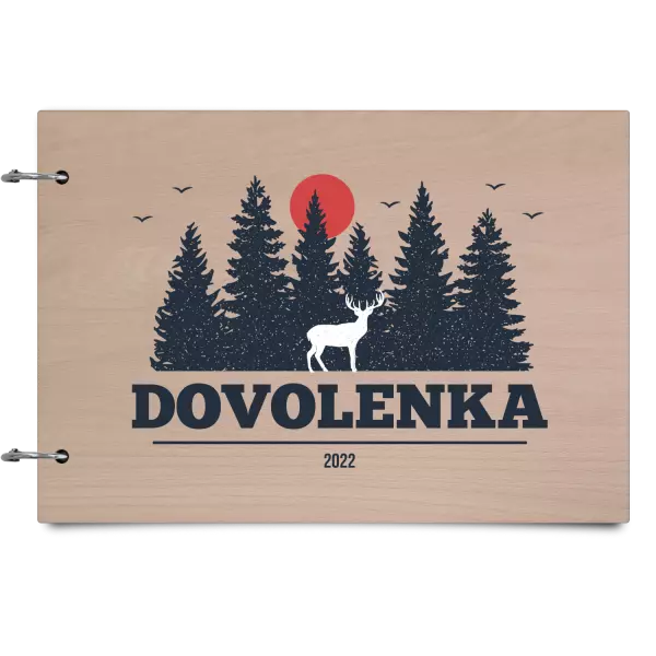 Drevený album so sponami Dovolenka, rok