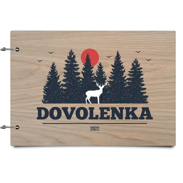 Drevený album so sponami Dovolenka, rok