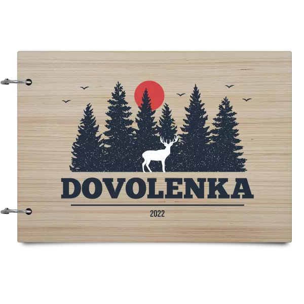 Drevený album so sponami Dovolenka, rok