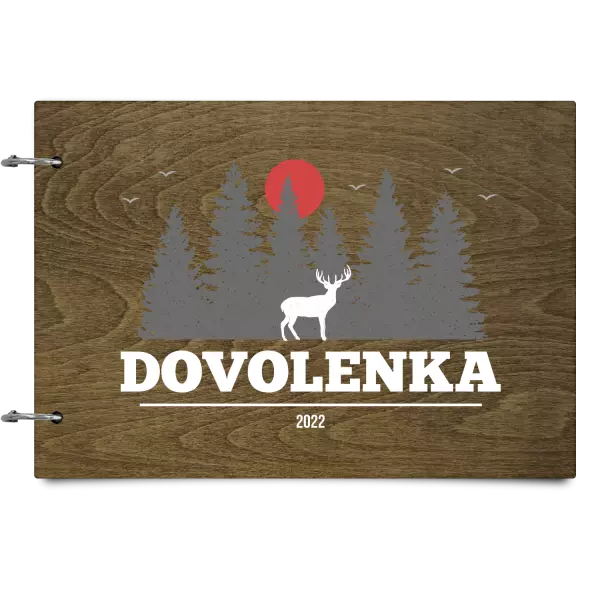 Drevený album so sponami Dovolenka, rok