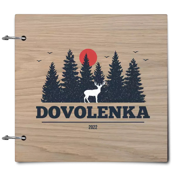 Drevený album so sponami Dovolenka, rok