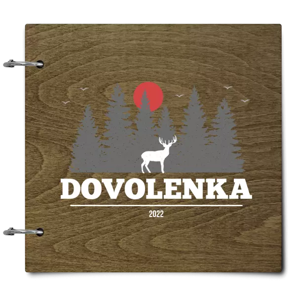 Drevený album so sponami Dovolenka, rok