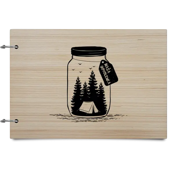 Drevený album so sponami Fľaška dovolenka