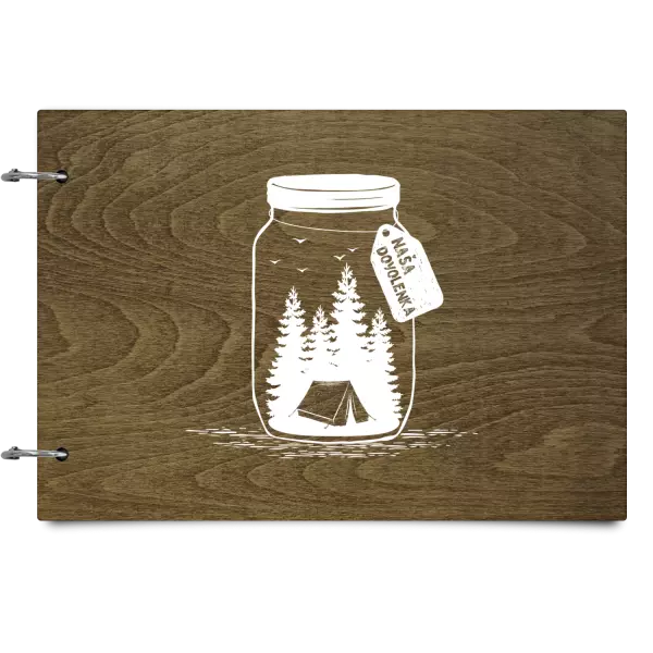 Drevený album so sponami Fľaška dovolenka