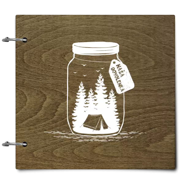 Drevený album so sponami Fľaška dovolenka