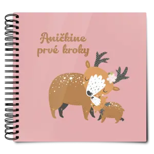 Plexi album s krúžkovou väzbou První krůčky se jménem - srnky - kopie