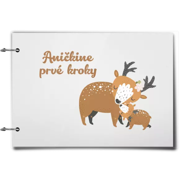 Plexi album sa sponami Prvné kroky s menom - srnky