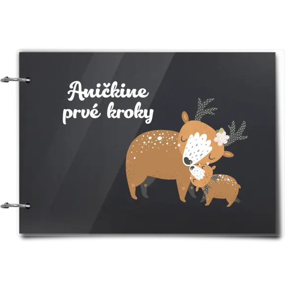 Plexi album sa sponami První krůčky se jménem - srnky - kopie