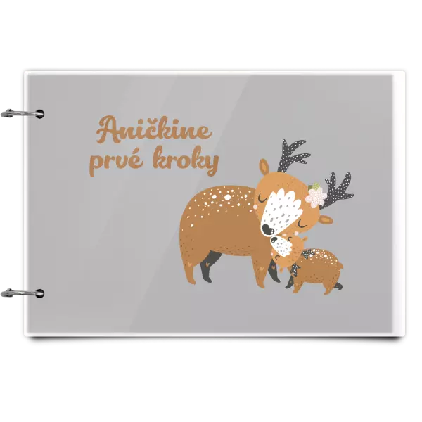 Plexi album sa sponami Prvné kroky s menom - srnky